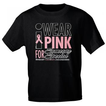 T-Shirt mit Print  | Wear Pink ..Someone Special | 12167 | Gr. schwarz / XXL