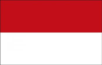 Stockländerfahne - Indonesien - Gr. ca. 40x30cm - 77065 - Schwenkfahne Länderflagge