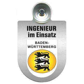 Einsatzschild Windschutzscheibe incl. Saugnapf - Ingenieur im Einsatz - 309743 Region Baden-Württemberg