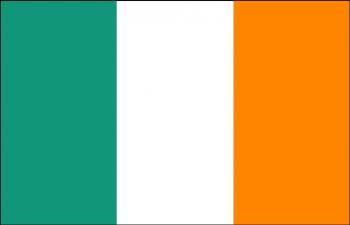 Autoscheibenfahne - Irland - Gr. ca. 40x30cm - 78030 - Autofahne - Länderflagge mit Klemmstab