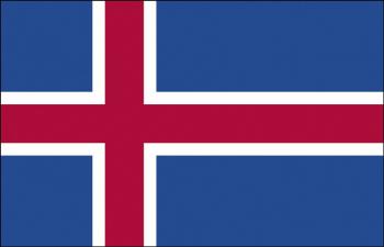 Dekofahne - Island - Gr. ca. 150 x 90 cm - 80068 - Deko-Länderflagge