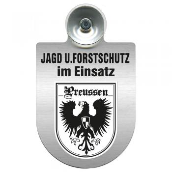 Einsatzschild für Windschutzscheibe incl. Saugnapf - Jagd + Forstschutz im Einsatz - 309729-19 Region Preussen