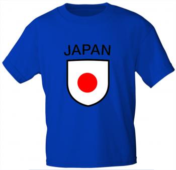Kinder T-Shirt mit Print - Japan - 76072 blau Gr. 86-164