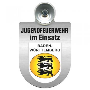 Einsatzschild Windschutzscheibe incl. Saugnapf - Jugendfeuerwehr im Einsatz - 393822 - Region Baden-Württemberg
