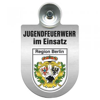 Einsatzschild Windschutzscheibe incl. Saugnapf - Jugendfeuerwehr im Einsatz - 393822 - Region Berlin