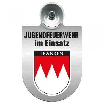 Einsatzschild Windschutzscheibe incl. Saugnapf - Jugendfeuerwehr im Einsatz - 393822 - Region Franken