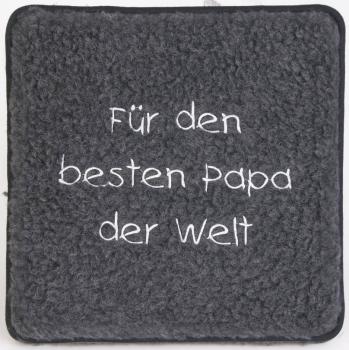 Schurwoll-Sitzkissen - für den besten Papa der Welt - 30006