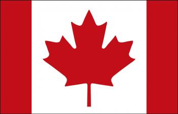 Fahne Stockländerfahne - Kanada - Gr. ca. 40x30cm - 77077 - Flagge Länderfahne