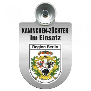 Einsatzschild Windschutzscheibe incl. Saugnapf - Kaninchenzüchter im Einsatz - 309361-14 - Region Berlin