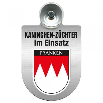 Einsatzschild Windschutzscheibe incl. Saugnapf - Kaninchenzüchter im Einsatz - 309361-18 - Region Franken