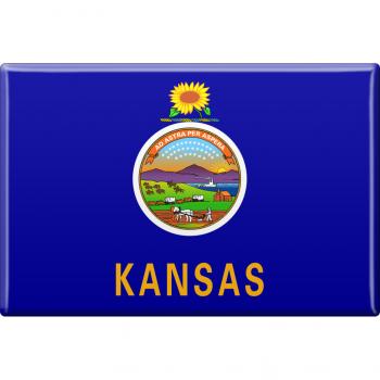 MAGNET - US-Bundesstaat Kansas - Gr. ca. 8 x 5,5 cm - 37116 - Küchenmagnet