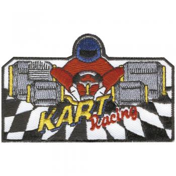 AUFNÄHER - Kart Racing - 04169 - Gr. ca. 9,5 x 6,5 cm - Patches Stick Applikation