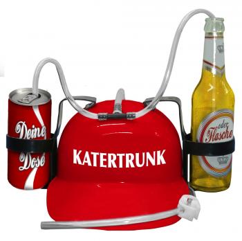 Trinkhelm Spaßhelm mit Printmotiv - Katertrunk - 51628 - versch. Farben zur Wahl rot