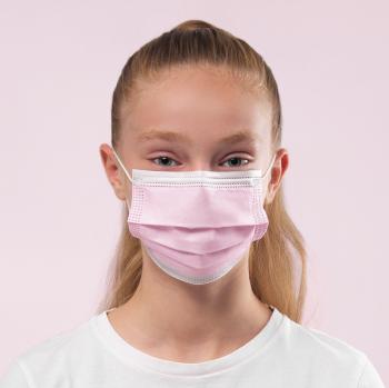 6x Kinder OP-Maske Typ IIR in ROSA, hergestellt in Deutschland