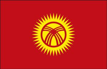 Flagge Stockländerfahne - Kirgisistan - Gr. ca. 40x30cm - 77082
