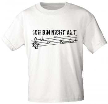 T-Shirt unisex mit Print - Ich bin nicht alt... - 10686 weiß - Gr. L