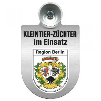 Einsatzschild Windschutzscheibe incl. Saugnapf - Kleintierzüchter im Einsatz - 309360-14 - Region Berlin