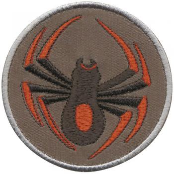 Aufnäher - Spinne rund - 01872 - Gr. ca. Ø 7,5 cm - Patches Stick Applikation