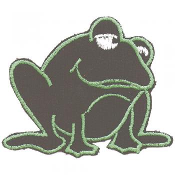 AUFNÄHER reflektierend - Kindermotiv FROSCH - 03168 Gr. ca. 5cm x 6cm