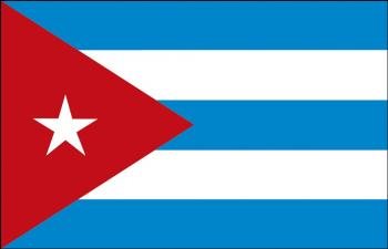 Stockländerfahne - Kuba - Gr. ca. 40x30 cm - 77088 - Schwenkflagge