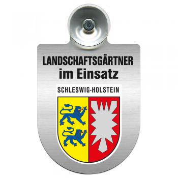 Einsatzschild Windschutzscheibe - Landschaftsgärtner im Einsatz - 309375 -  incl. Regionenwappen