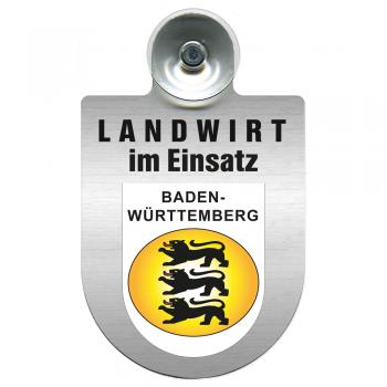 Einsatzschild Windschutzscheibe incl. Saugnapf - Landwirt- im Einsatz - 309369-1 - Region Baden-Württemberg