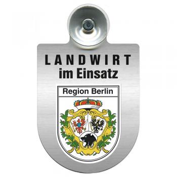 Einsatzschild Windschutzscheibe incl. Saugnapf - Landwirt im Einsatz - 309369-14 - Region Berlin
