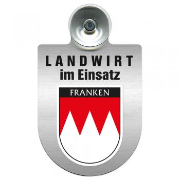 Einsatzschild Windschutzscheibe incl. Saugnapf - Landwirt im Einsatz - 309369-18 - Region Franken