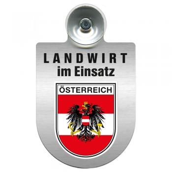 Einsatzschild Windschutzscheibe incl. Saugnapf - Landwirt in Einsatz - 309369-20 - Region Österreich