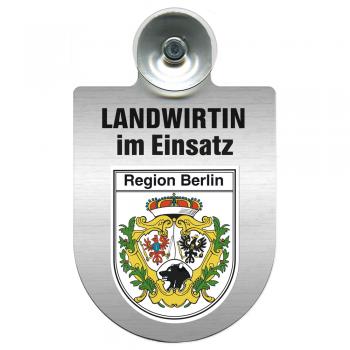 Einsatzschild Windschutzscheibe incl. Saugnapf - Landwirtin im Einsatz - 309738-14 Region Berlin