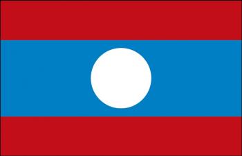 Stockländerfahne - Laos - Gr. ca. 40x30cm - 77090 - Schwenkflagge