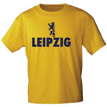 T-Shirt unisex mit Print - LEIPZIG - 10919 gelb - Gr. M