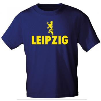 T-Shirt unisex mit Print - LEIPZIG - 10920 royalblau - Gr. S