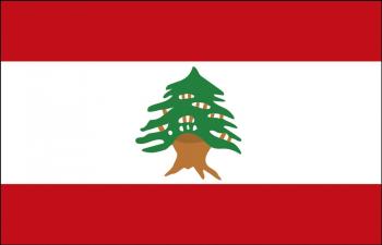 Stockländerfahne - Libanon - Gr. ca. 40x30cm - 77092 - Schwenkflagge Länderflagge
