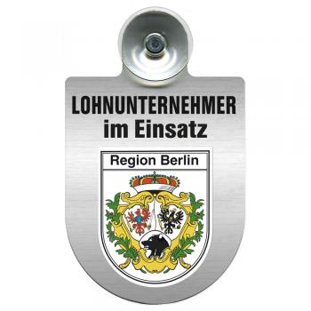 Einsatzschild Windschutzscheibe incl. Saugnapf - Lohnunternehmer im Einsatz - 393824 - Region Berlin