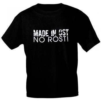 T-Shirt unisex mit Print - MADE IN OST - NO PROST - 10692 - schwarz - Gr. XL