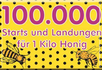Küchenmagnet - 100.000 Starts... - Gr. ca. 8 x 5,5 cm - 38328 - Magnet