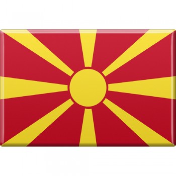Kühlschrankmagnet - Länderflagge Mazedonien - Gr.ca. 8x5,5 cm - 38083 - Magnet