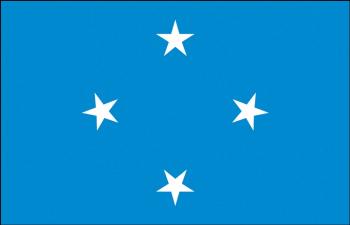 Schwenkflagge - Mikronesien - Gr. ca. 40x30cm - 77108 - Länderflagge Stockländerfahne