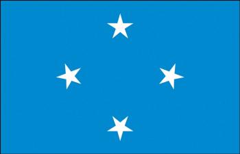 Schwenkflagge - Mikronesien - Gr. ca. 40x30cm - 77108 - Länderflagge Stockländerfahne