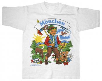 Kinder-T-Shirt mit Print - München - 06957 weiß - Gr. 122/128