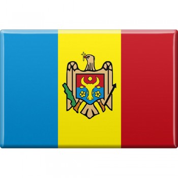 Kühlschrankmagnet - Länderflagge Moldawien - Gr.ca. 8x5,5 cm - 38085 - Magnet