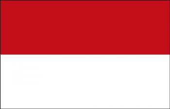 Länderflagge - Monaco - Gr. ca. 40x30cm - 77110 - Schwenkfahne Stockländerfahne