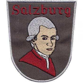 Aufnäher - Mozart Salzburg - 00891 - Gr. ca. 9 x 7 cm - Patches Stick Applikation
