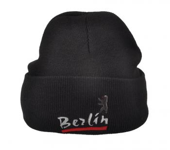 Hip-Hop Mütze mit Einstickung - Berlin - 54299 Schwarz