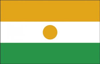 Schwenkfahne mit Holzstock - Niger - Gr. ca. 40x30cm - 77120 - Flagge, Stockländerfahne