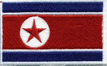 Aufnäher - Nord Korea Fahne - 21641 - Gr. ca. 8 x 5 cm