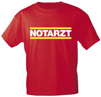 T-SHIRT unisex mit Print - NOTARZT - 10685 rot - Gr. S-XXL