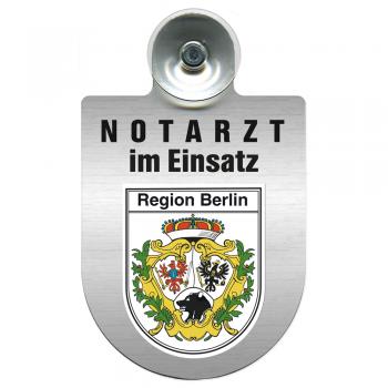 Einsatzschild Windschutzscheibe incl. Saugnapf - Notarzt im Einsatz - 309353 Region Berlin