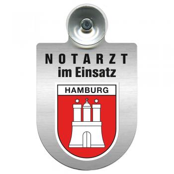 Einsatzschild Windschutzscheibe incl. Saugnapf - Notarzt im Einsatz - 309353 Region Hamburg